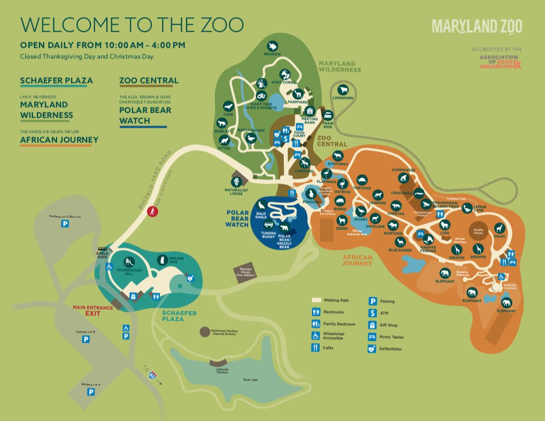 Map & Directions | The Maryland Zoo