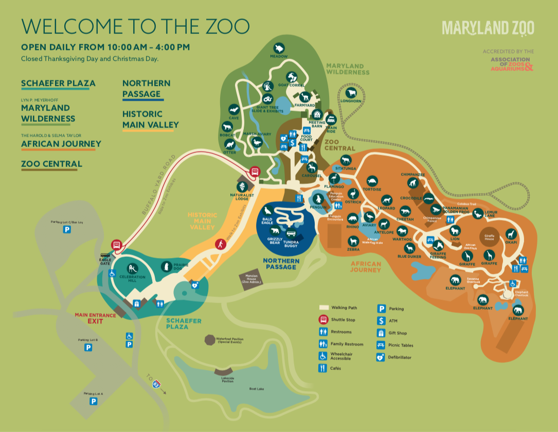 Map & Directions | The Maryland Zoo
